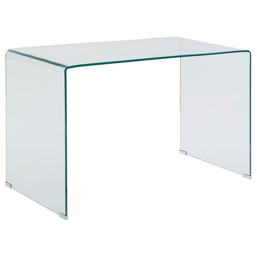 Ripley Glass Writing Desk Clear - U&U Home Budget Furniture (Carteret, NJ)