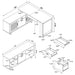 Maddox L-Shape Desk - U&U Home Budget Furniture (Carteret, NJ)