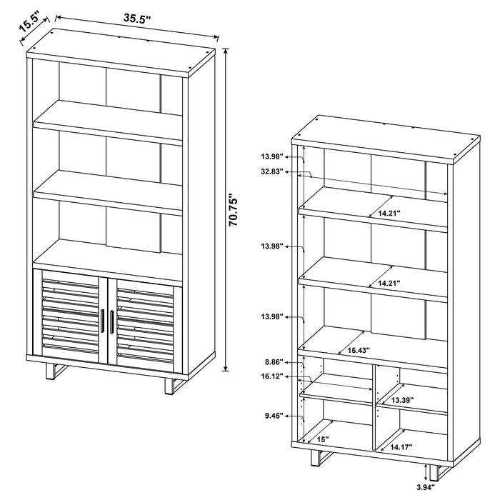 Maddox Bookshelf - U&U Home Budget Furniture (Carteret, NJ)