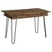 Sheeran Writing Desk with 4 Hidden Storages Rustic Amber - U&U Home Budget Furniture (Carteret, NJ)