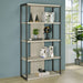 Loomis 4-shelf Bookcase Whitewashed Grey - U&U Home Budget Furniture (Carteret, NJ)