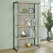 Loomis 4-shelf Bookcase Whitewashed Grey - U&U Home Budget Furniture (Carteret, NJ)