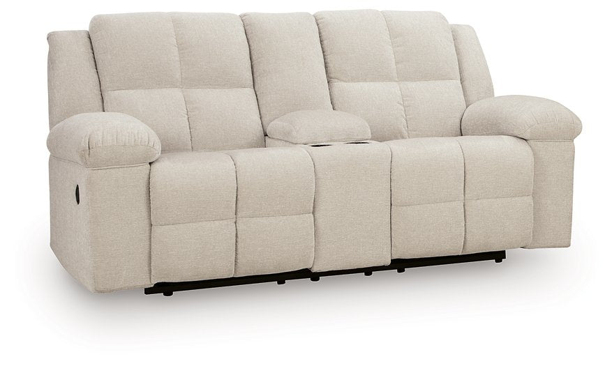 Orlen Reclining Loveseat with Console - U&U Home Budget Furniture (Carteret, NJ)