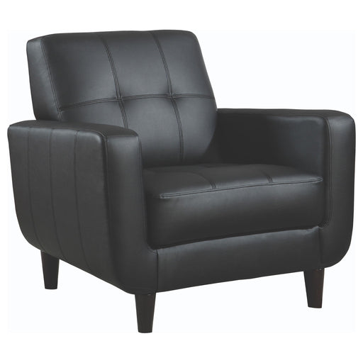 Aaron Padded Seat Accent Chair Black - U&U Home Budget Furniture (Carteret, NJ)