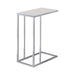 Stella Glass Top Accent Table Chrome and White - U&U Home Budget Furniture (Carteret, NJ)