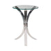 Emmett Round Accent Table Clear - U&U Home Budget Furniture (Carteret, NJ)