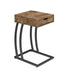 Troy Accent Table with Power Outlet Antique Nutmeg - U&U Home Budget Furniture (Carteret, NJ)