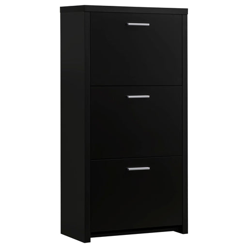 Vivian 3-drawer Shoe Cabinet Black - U&U Home Budget Furniture (Carteret, NJ)