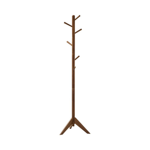 Devlin Coat Rack with 6 Hooks Walnut - U&U Home Budget Furniture (Carteret, NJ)