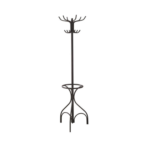 Kiefer Coat Rack with 12 Hooks Black - U&U Home Budget Furniture (Carteret, NJ)