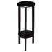 Kirk Round Accent Table with Bottom Shelf Espresso - U&U Home Budget Furniture (Carteret, NJ)