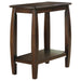 Raphael 1-shelf Chairside Table Cappuccino - U&U Home Budget Furniture (Carteret, NJ)