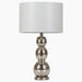 Mineta Drum Shade Table Lamp White and Antique Silver - U&U Home Budget Furniture (Carteret, NJ)