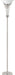 Archie Floor Lamp with Frosted Ribbed Shade Brushed Steel - U&U Home Budget Furniture (Carteret, NJ)
