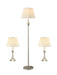 Griffin 3-piece Slender Lamp Set Brushed Nickel - U&U Home Budget Furniture (Carteret, NJ)