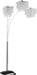 Miriam Crystal Drop Shade Floor Lamp Chrome - U&U Home Budget Furniture (Carteret, NJ)