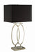 Izuku Rectangular Shade Table Lamp Black and Brushed Nickel - U&U Home Budget Furniture (Carteret, NJ)