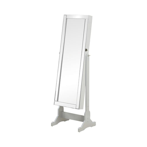 Yvonne Storage Jewelry Cheval Mirror Grey - U&U Home Budget Furniture (Carteret, NJ)