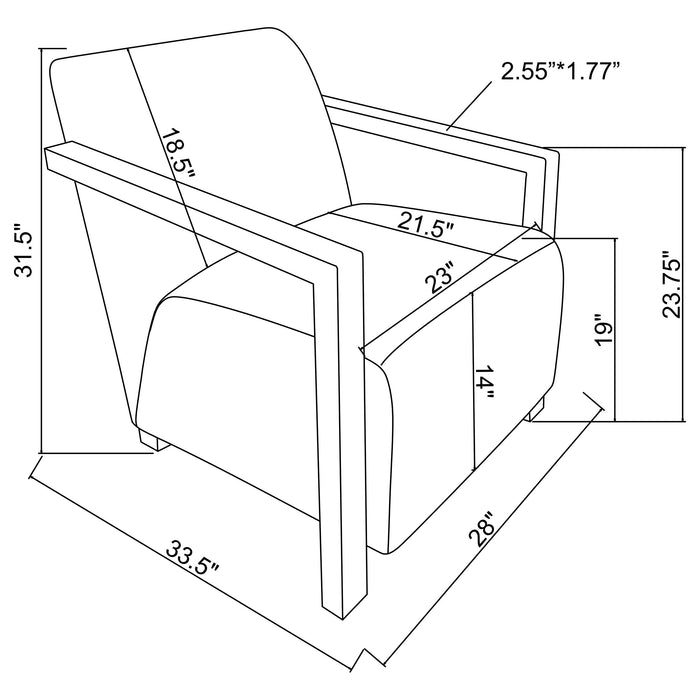 Diego Accent Chair - U&U Home Budget Furniture (Carteret, NJ)