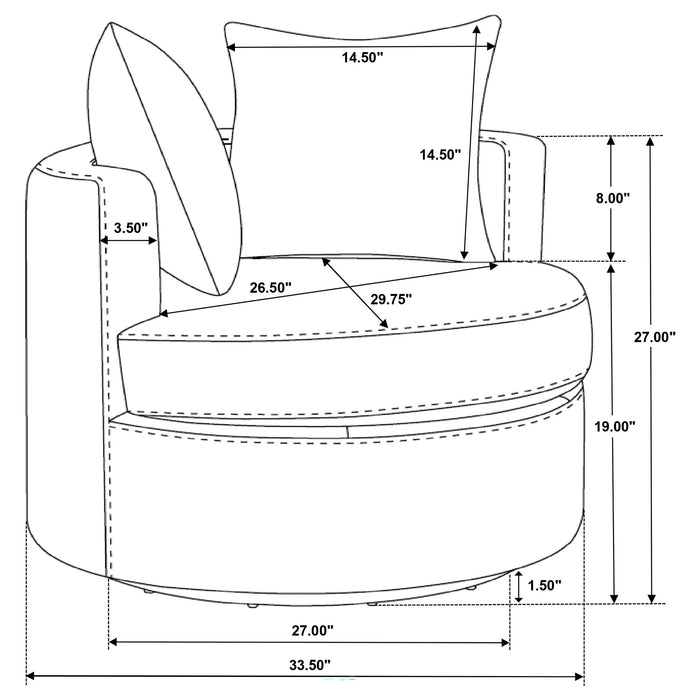 Debbie Accent Chair - U&U Home Budget Furniture (Carteret, NJ)