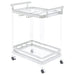 Jefferson 2-tier Glass Serving Cart Clear - U&U Home Budget Furniture (Carteret, NJ)