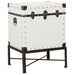 Nancy Accent Cabinet with Nailhead Trim White - U&U Home Budget Furniture (Carteret, NJ)