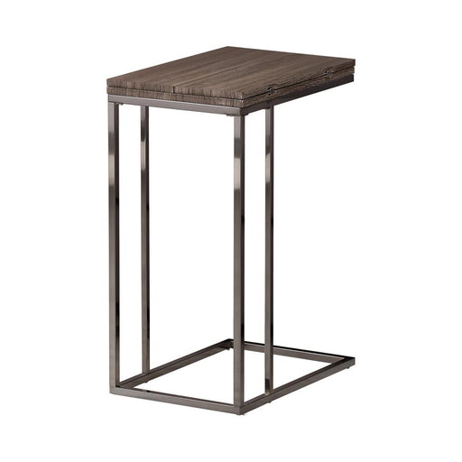 Pedro Expandable Top Accent Table Weathered Grey and Black - U&U Home Budget Furniture (Carteret, NJ)