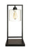 Shoto Glass Shade Table Lamp Black - U&U Home Budget Furniture (Carteret, NJ)