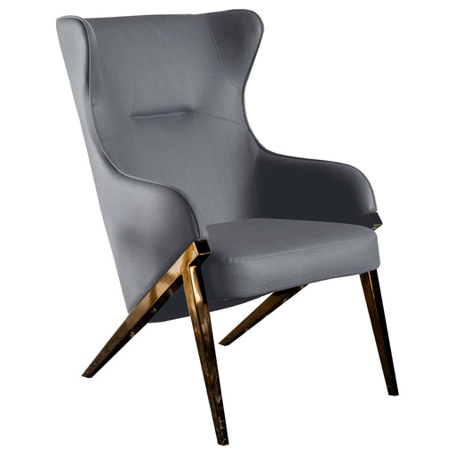Walker Upholstered Accent Chair Slate and Bronze - U&U Home Budget Furniture (Carteret, NJ)