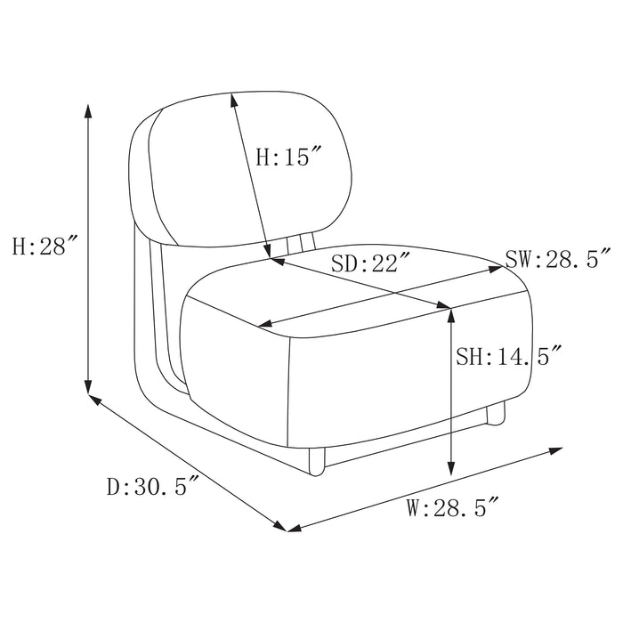 Duffie Accent Chair - U&U Home Budget Furniture (Carteret, NJ)