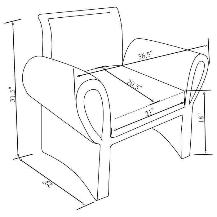 Liana Accent Chair - U&U Home Budget Furniture (Carteret, NJ)