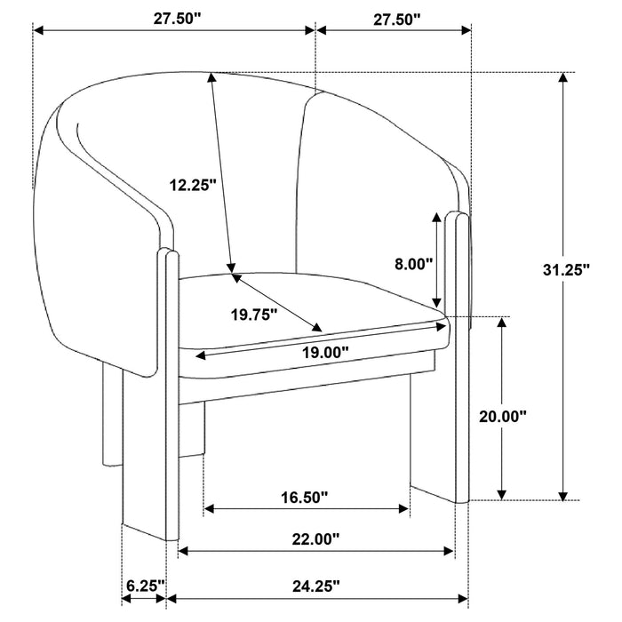 Valdez Accent Chair - U&U Home Budget Furniture (Carteret, NJ)