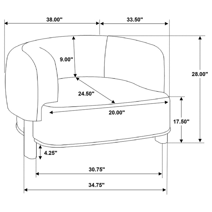 Lawler Accent Chair - U&U Home Budget Furniture (Carteret, NJ)