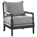 Blanchett Cushion Back Accent Chair Grey and Black - U&U Home Budget Furniture (Carteret, NJ)