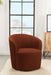 Joyce Sloped Arms Swivel Chair Burnt Orange - U&U Home Budget Furniture (Carteret, NJ)