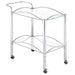 Shadix 2-tier Serving Cart with Glass Top Chrome and Clear - U&U Home Budget Furniture (Carteret, NJ)