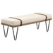 Austin Upholstered Bench Beige and Black - U&U Home Budget Furniture (Carteret, NJ)