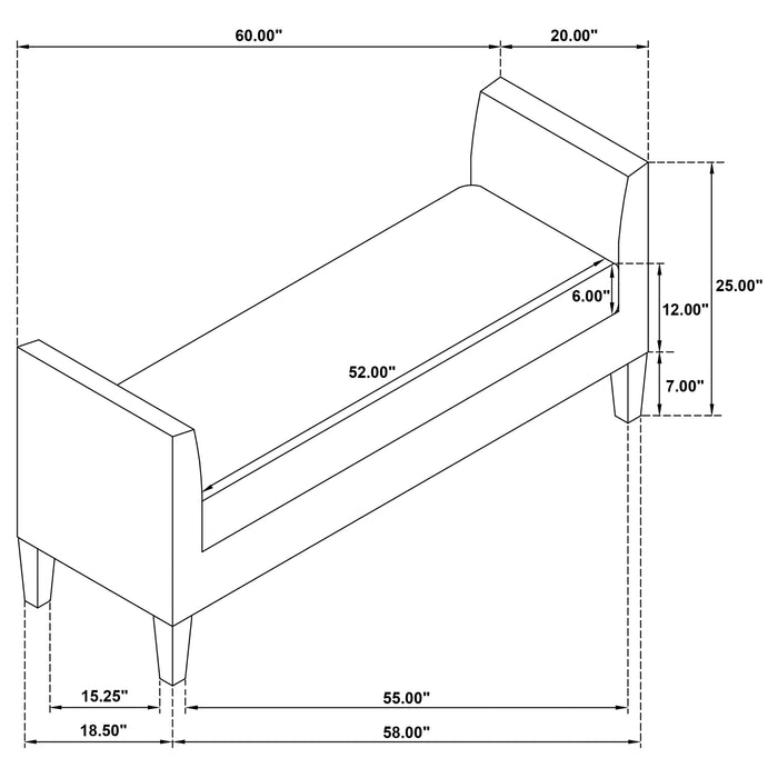 Rex Bench - U&U Home Budget Furniture (Carteret, NJ)
