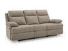 Side-Swipe Reclining Sofa with Drop Down Table - U&U Home Budget Furniture (Carteret, NJ)