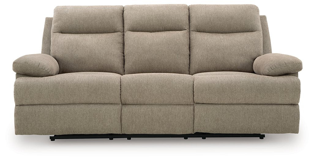 Side-Swipe Reclining Sofa with Drop Down Table - U&U Home Budget Furniture (Carteret, NJ)