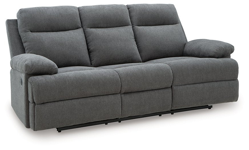 Side-Swipe Reclining Sofa with Drop Down Table - U&U Home Budget Furniture (Carteret, NJ)