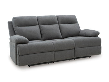 Side-Swipe Reclining Sofa with Drop Down Table - U&U Home Budget Furniture (Carteret, NJ)