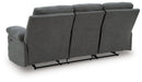 Side-Swipe Reclining Sofa with Drop Down Table - U&U Home Budget Furniture (Carteret, NJ)