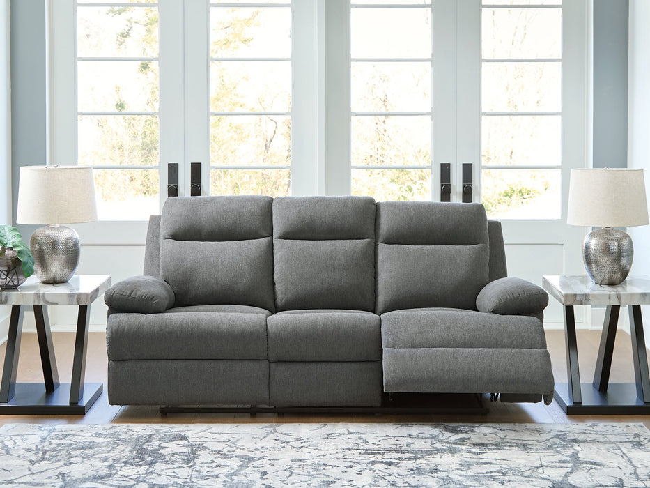 Side-Swipe Reclining Sofa with Drop Down Table - U&U Home Budget Furniture (Carteret, NJ)