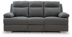 Side-Swipe Reclining Sofa with Drop Down Table - U&U Home Budget Furniture (Carteret, NJ)
