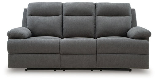 Side-Swipe Reclining Sofa with Drop Down Table - U&U Home Budget Furniture (Carteret, NJ)