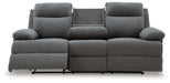 Side-Swipe Reclining Sofa with Drop Down Table - U&U Home Budget Furniture (Carteret, NJ)