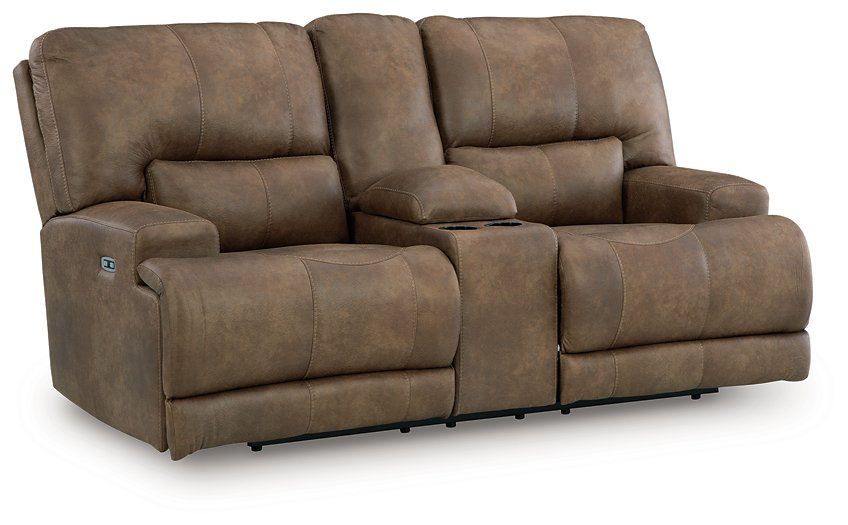 Beckley Place Power Reclining Loveseat with Console - U&U Home Budget Furniture (Carteret, NJ)