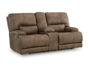Beckley Place Power Reclining Loveseat with Console - U&U Home Budget Furniture (Carteret, NJ)