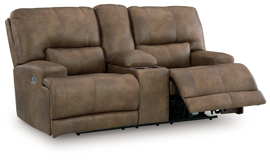 Beckley Place Power Reclining Loveseat with Console - U&U Home Budget Furniture (Carteret, NJ)